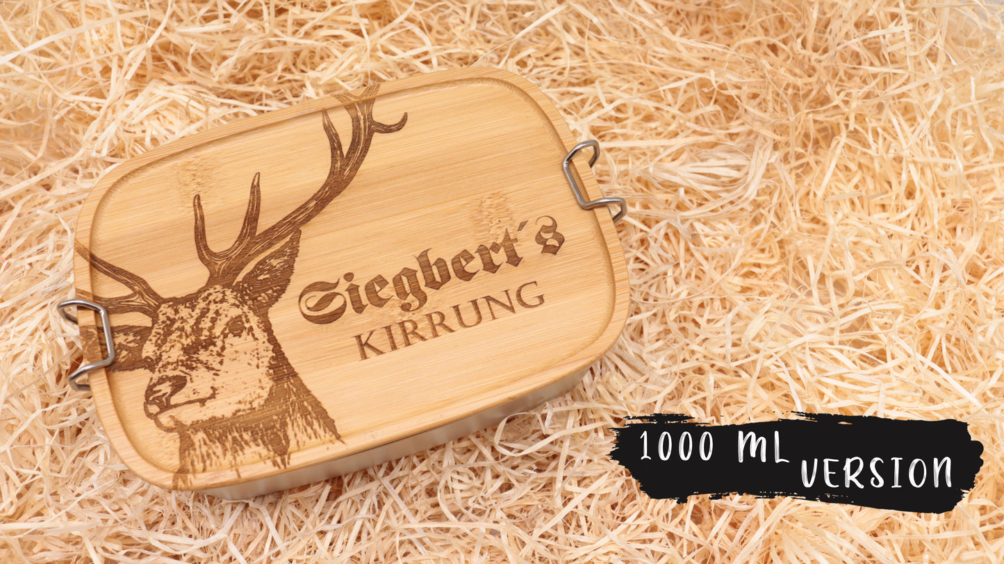Die Brotdose mit "Hirsch Gravur" für Jäger