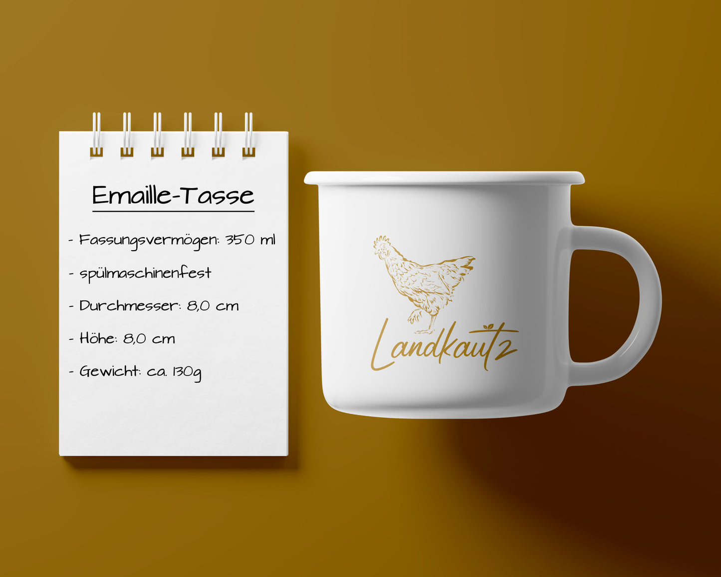 "LEG DICH NIEMALS mit einem CAMPER an" personalisiert Emailletasse