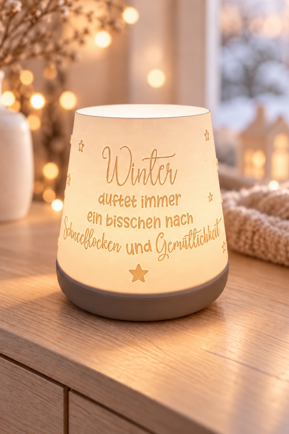 Windlicht - Winter duftet Kegel