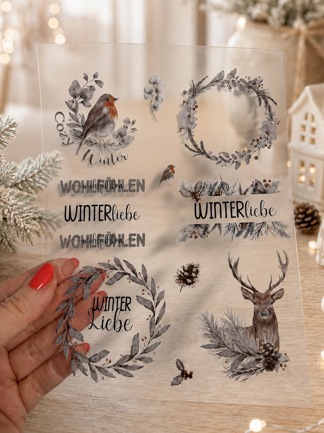 Rub-On Sticker Winter Nr. 1