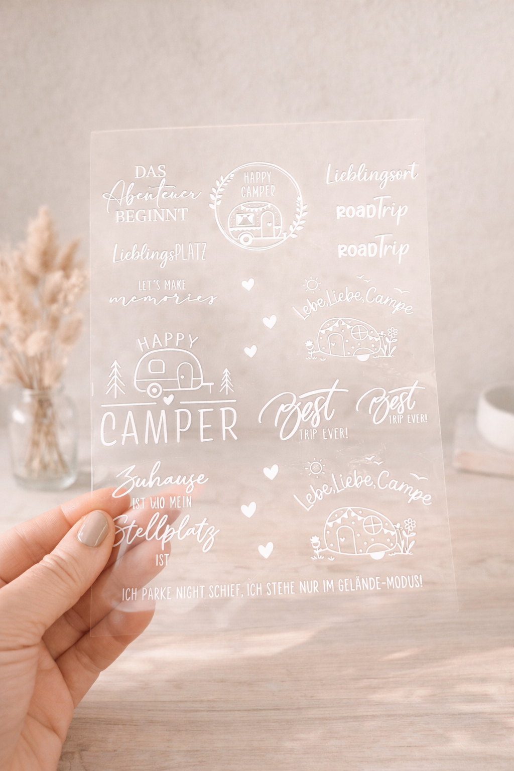 Rub-On Sticker Camping Wohnwagen No.2