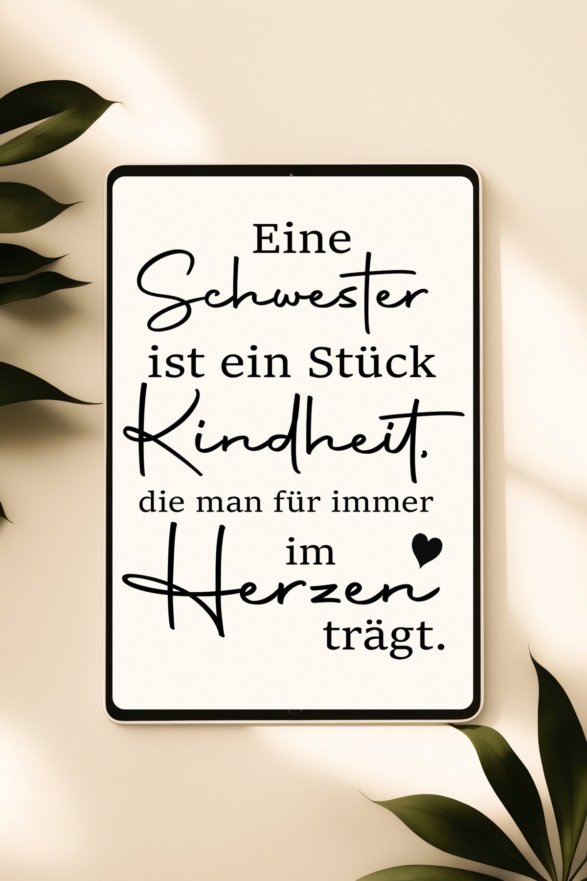 Plotter & Laserdatei Schwester Kindheit Familie