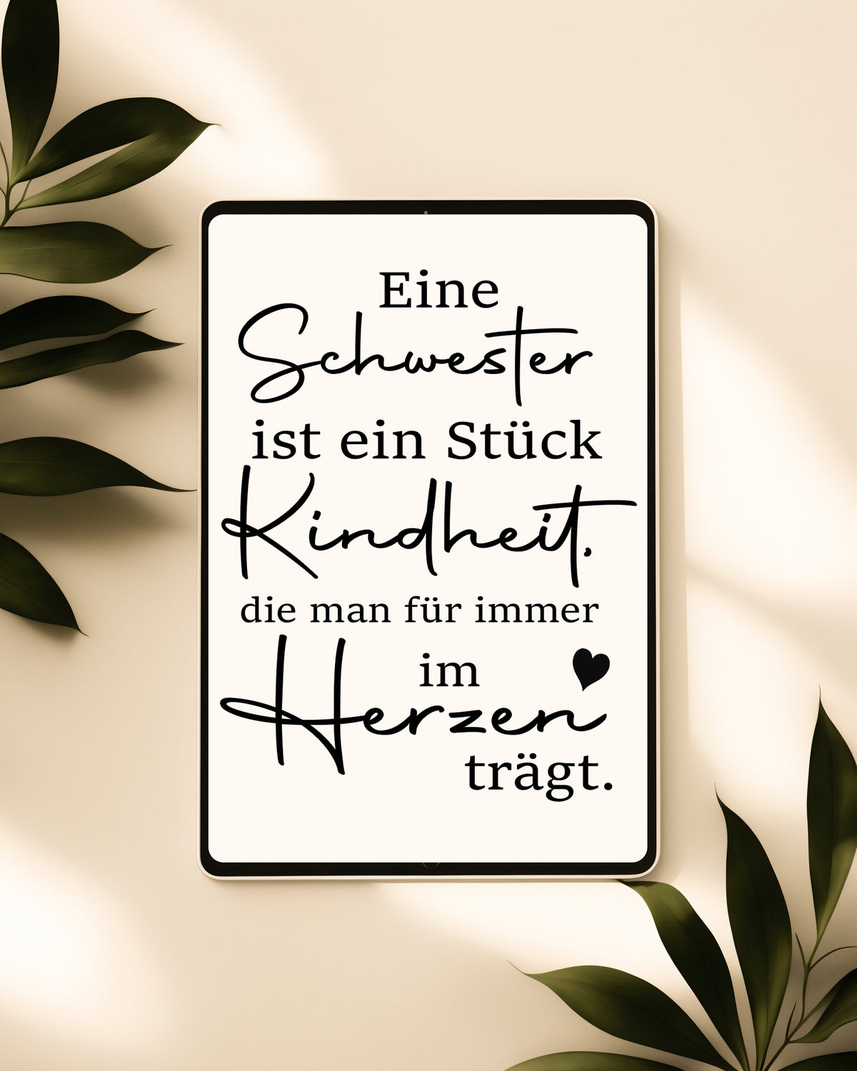 Plotter & Laserdatei Schwester Kindheit Familie