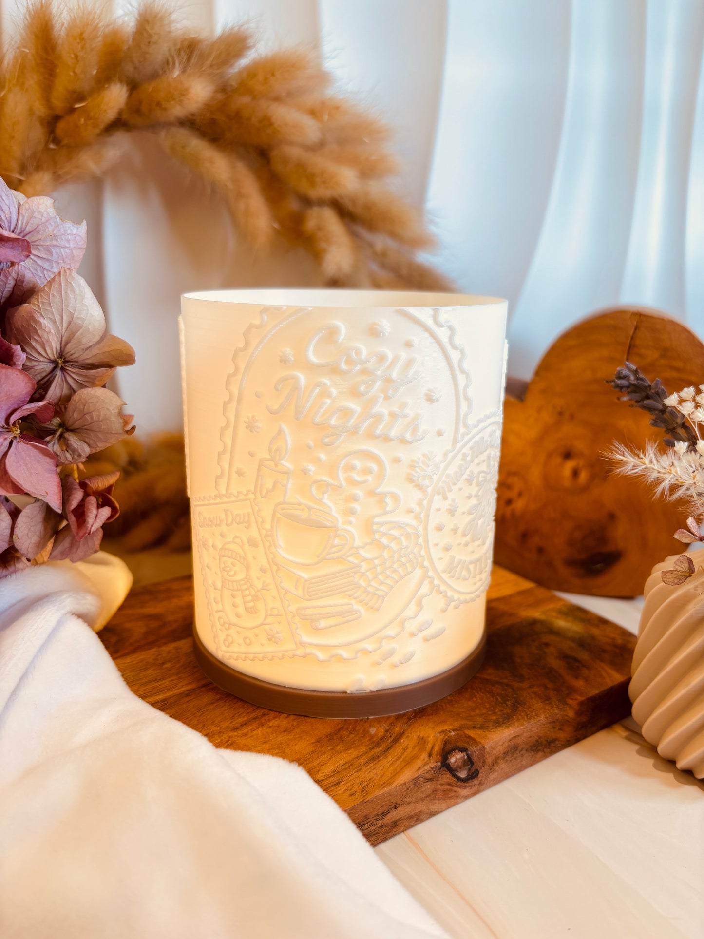 3D-Druckdatei - Windlicht - Weihnachts-Briefmarken