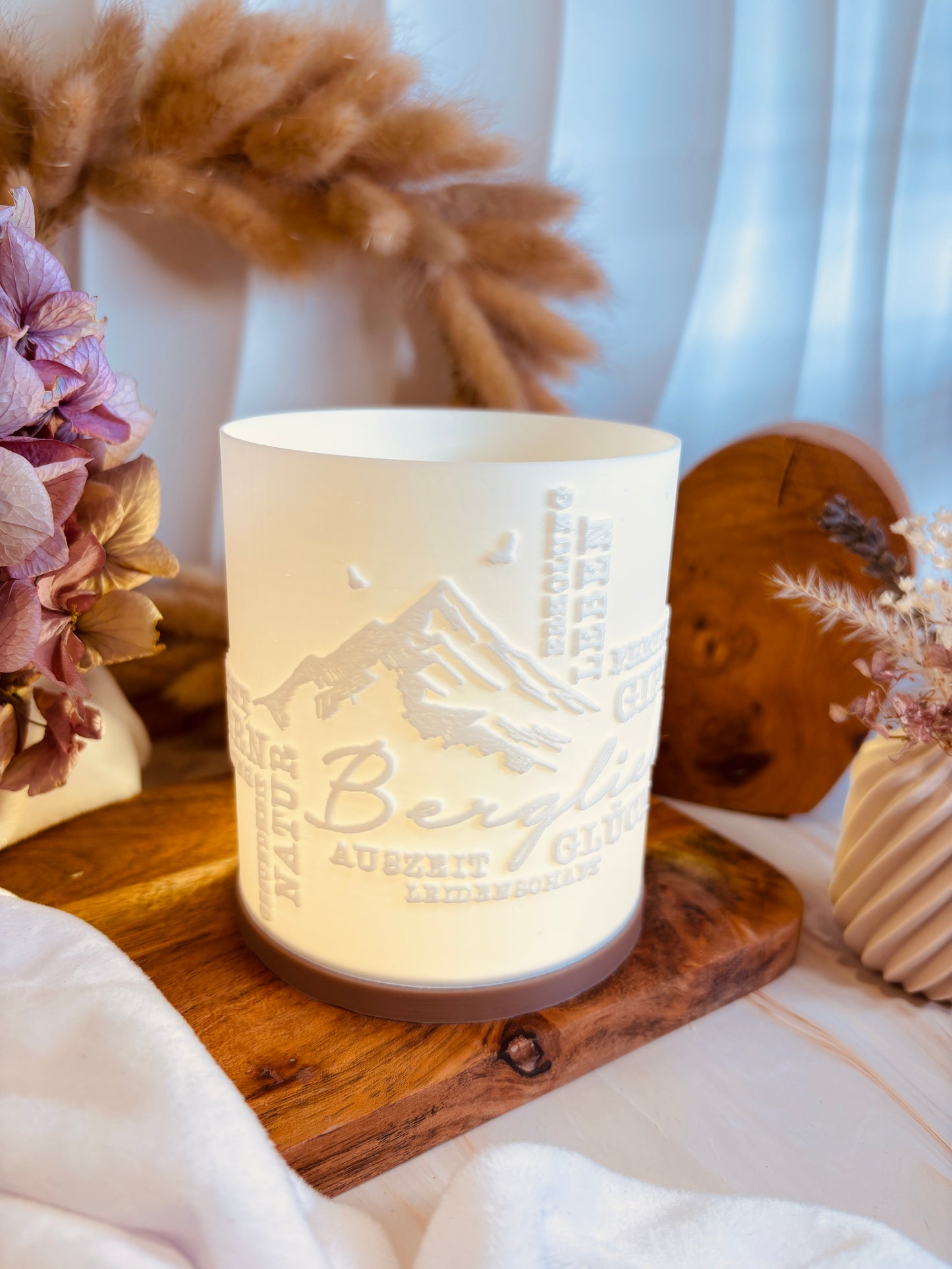 3D-Druckdatei - Windlicht - Bergliebe No.2