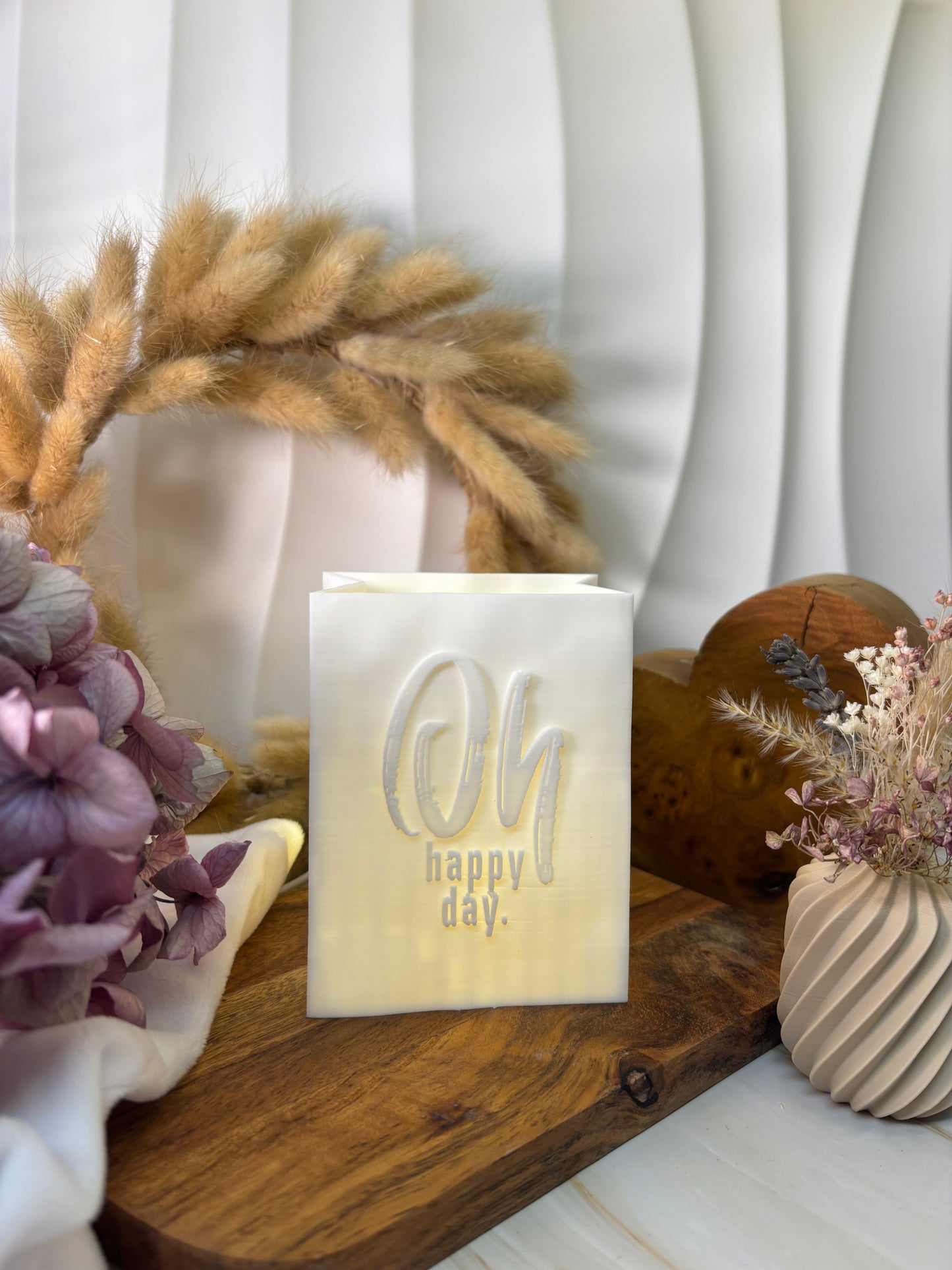3D-Druckdatei - Windlicht - Papiertüte - Oh happy day