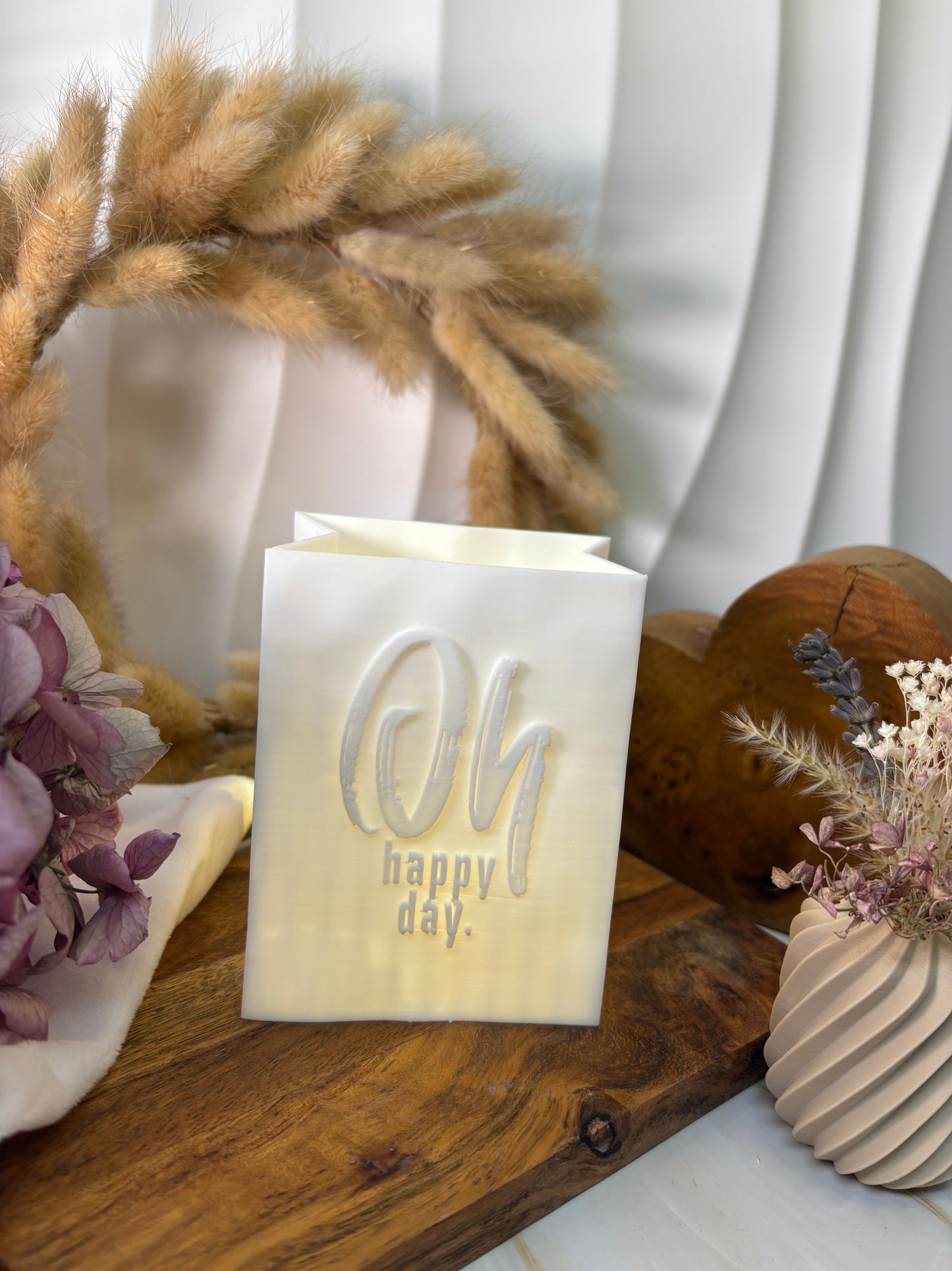3D-Druckdatei - Windlicht - Papiertüte - Oh happy day