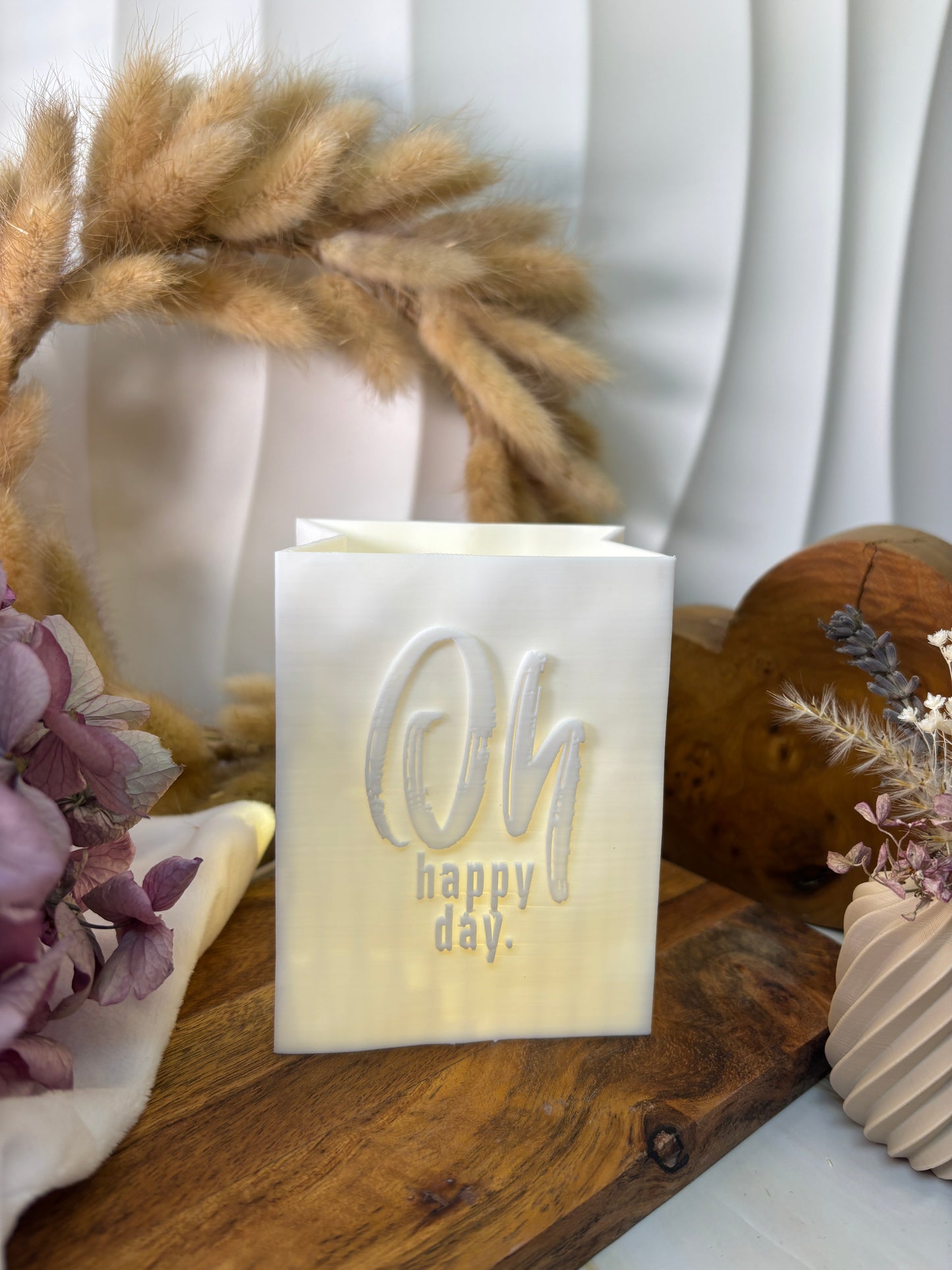 3D-Druckdatei - Windlicht - Papiertüte - Oh happy day