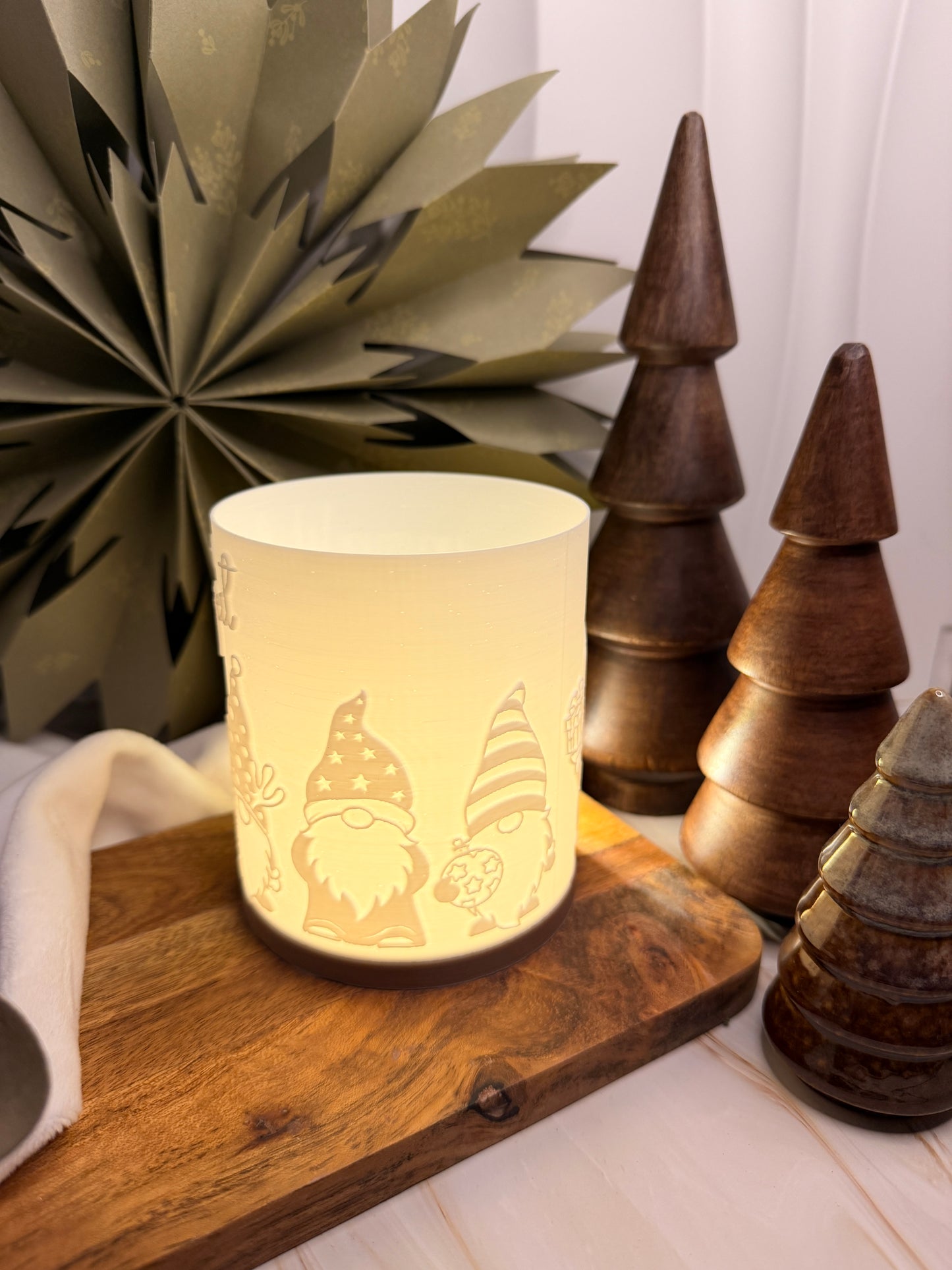 3D-Druckdatei - Windlicht - Wichtelige Weihnachtszeit