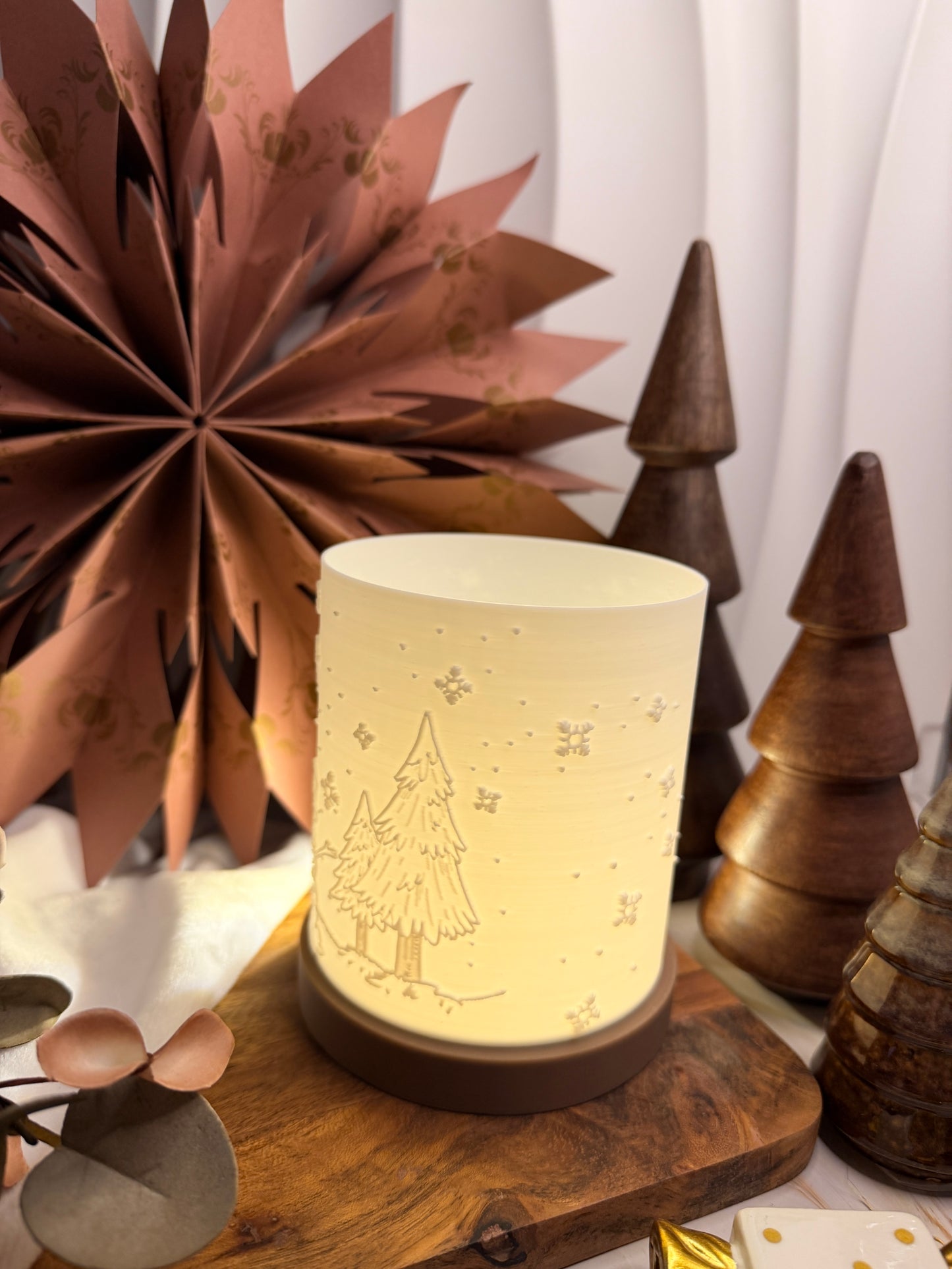 3D-Druckdatei - Windlicht - Schneemann