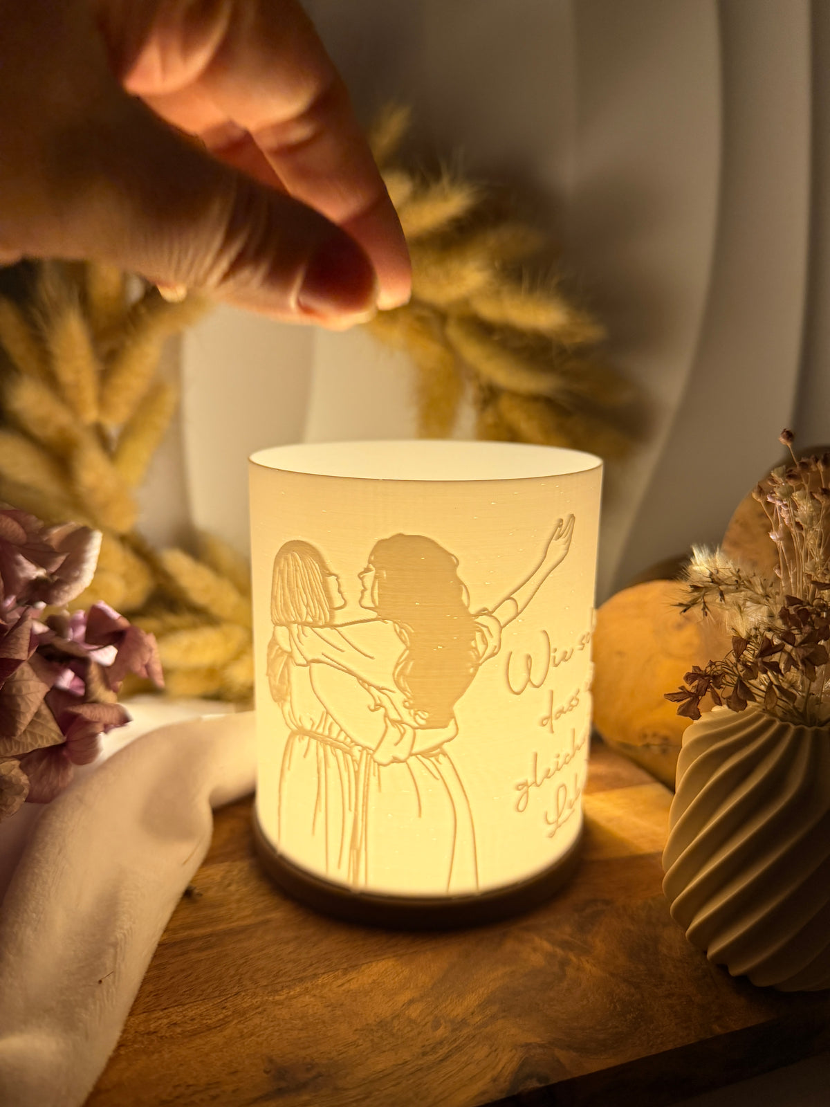 3D-Druckdatei - Windlicht - wie schön, dass wir gleichzeitig leben