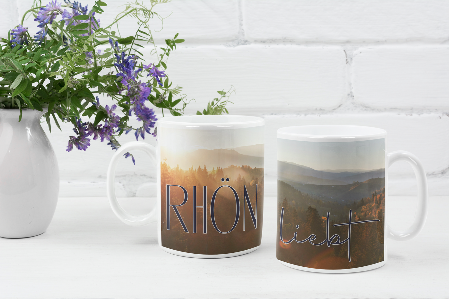"RHÖNverliebt" Tasse mit Landschaft in Keramik