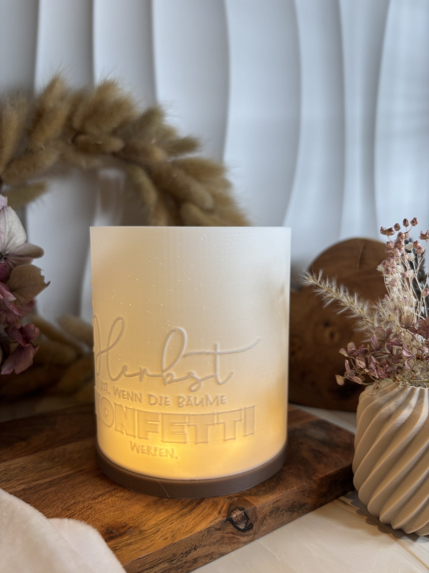 3D-Druckdatei - Windlicht - Herbst Konfetti