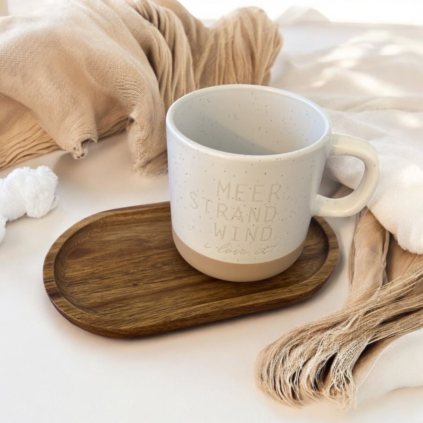 Handgetöpferte Tasse Strand & Meer