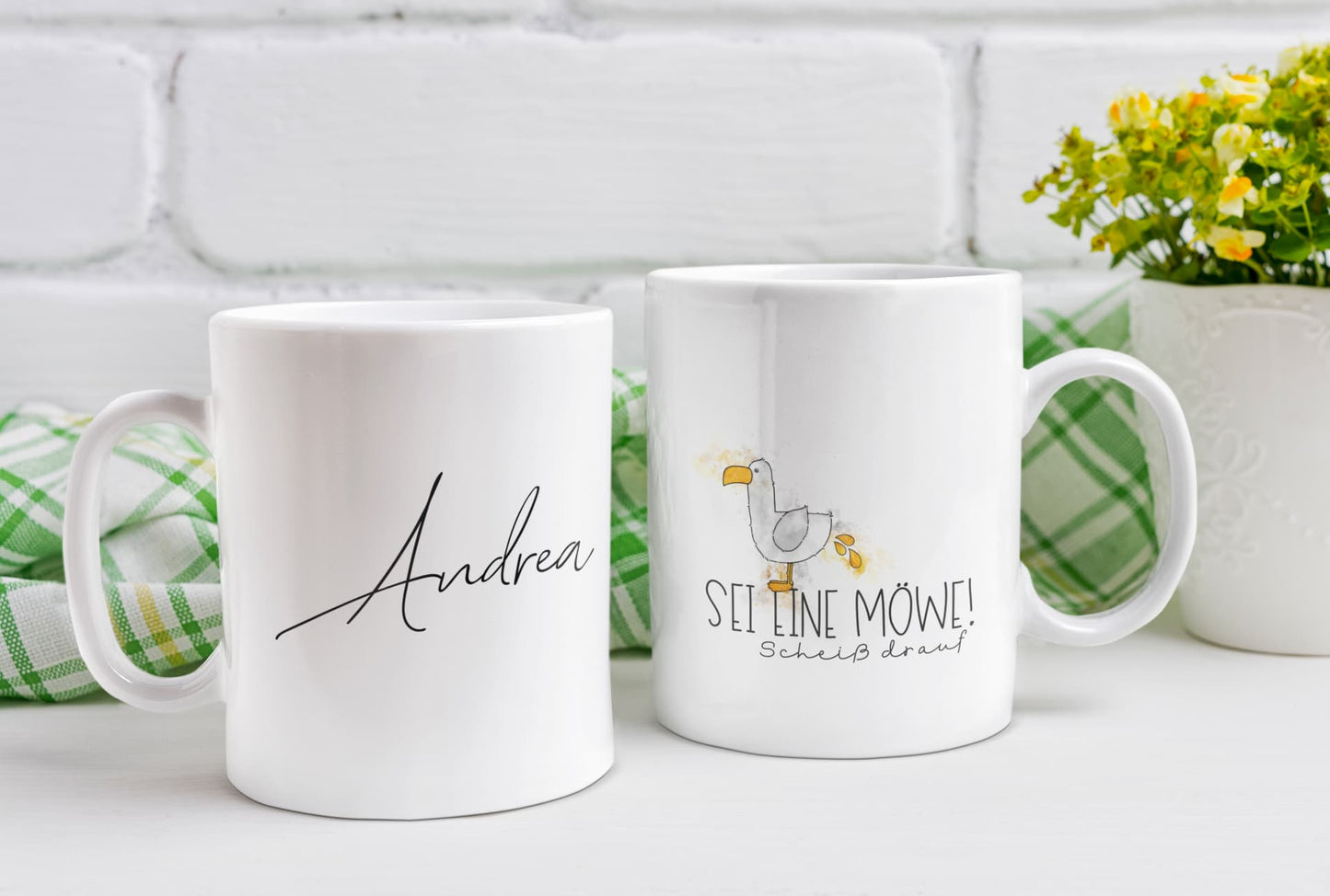"Sei eine Möwe" Tasse in Keramik