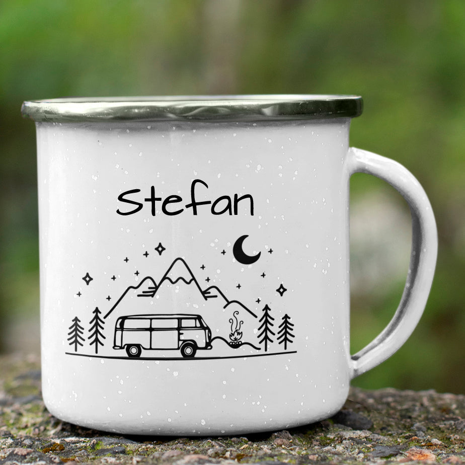 "Van" personalisiert Emailletasse