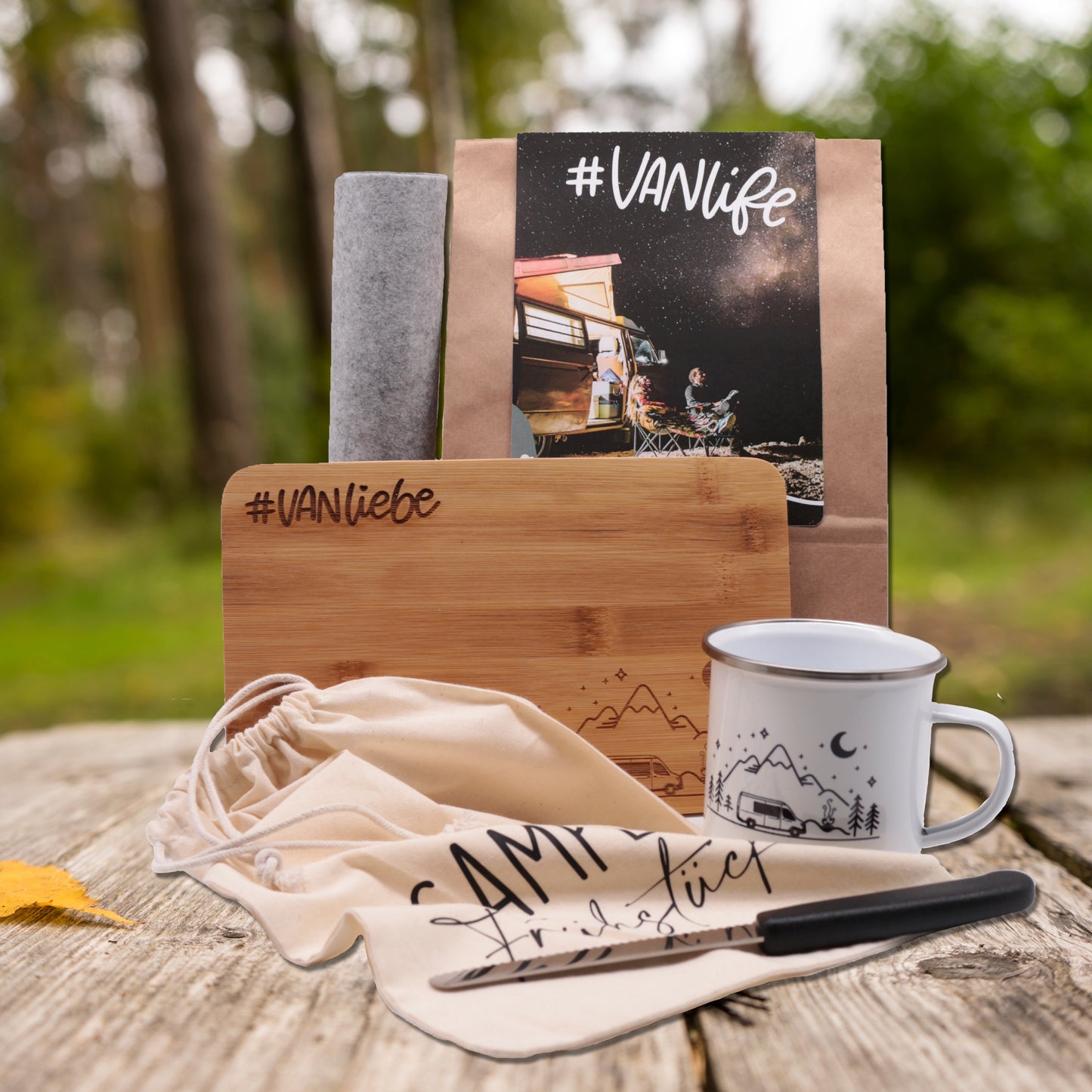 Camping Geschenktüte "Vanlife Frühstück"