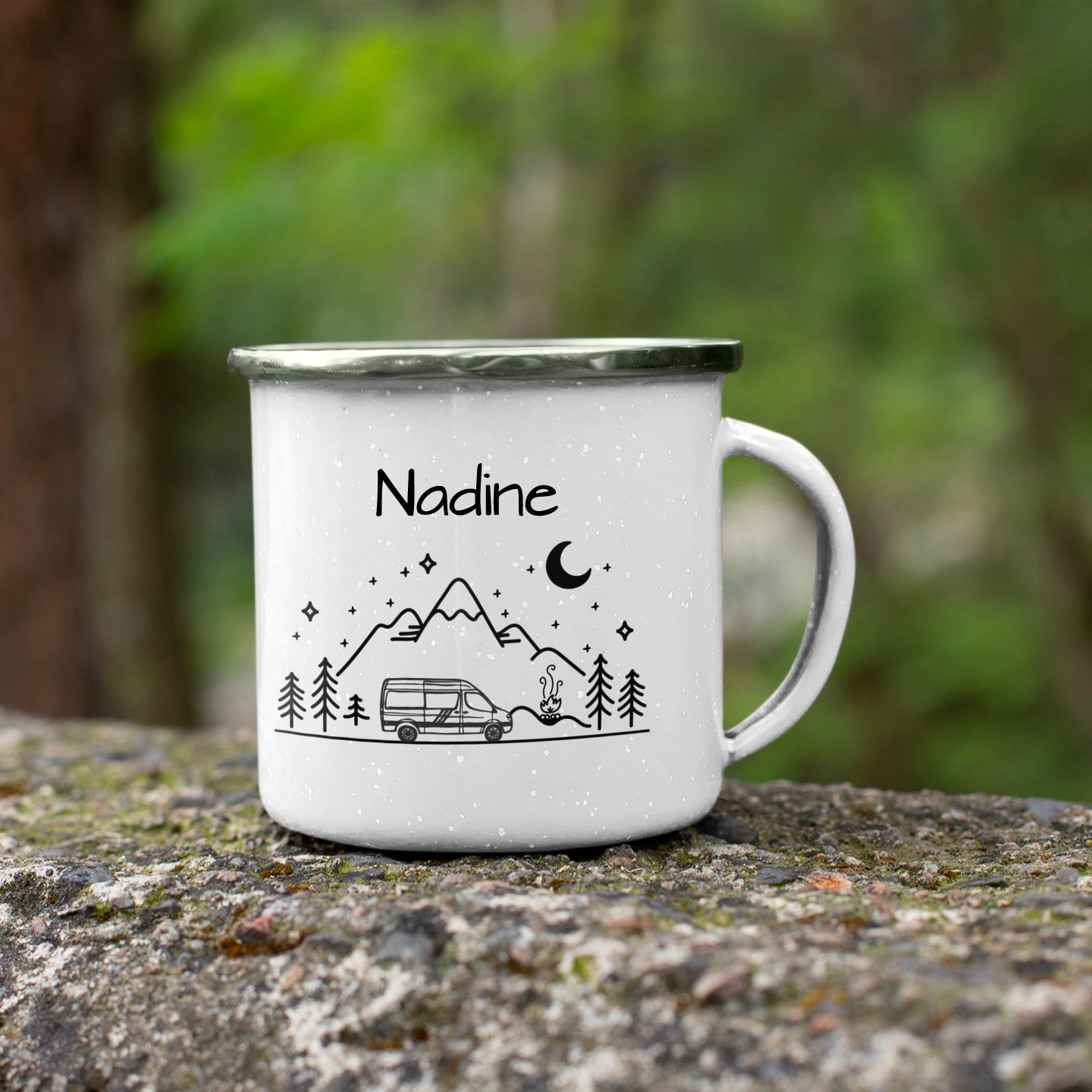 "Van" personalisiert Emailletasse