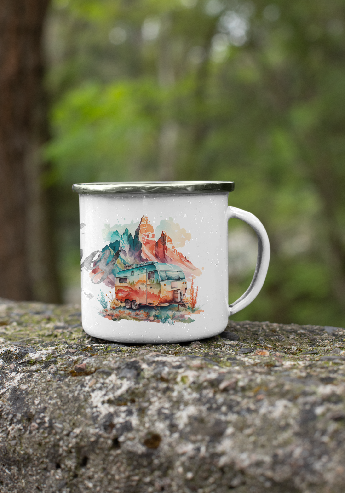 "my Journey" personalisiert Emailletasse