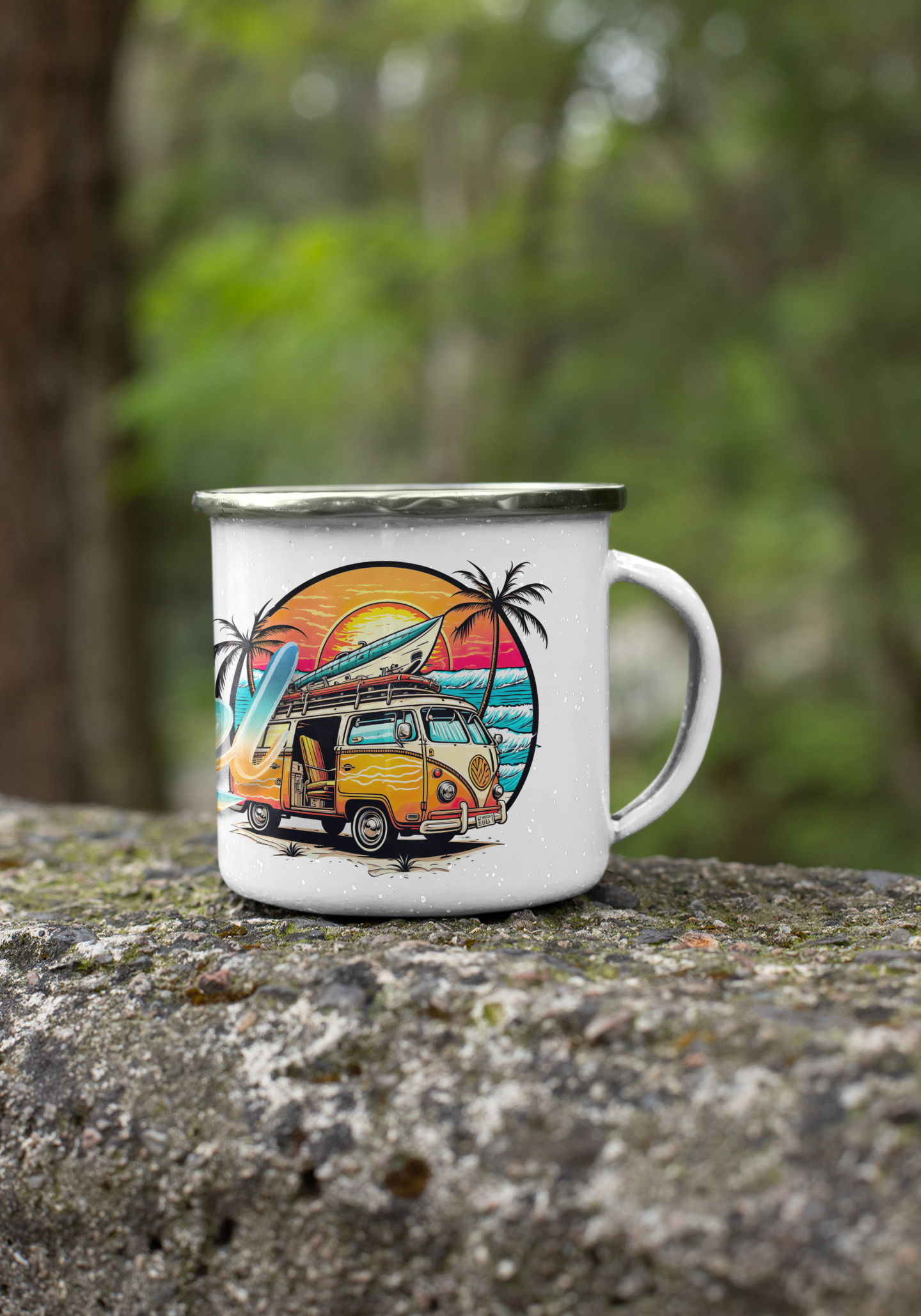 "travel" personalisiert Emailletasse