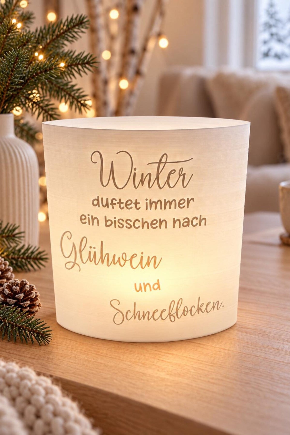 Windlicht - Ellipse - Winter duftet