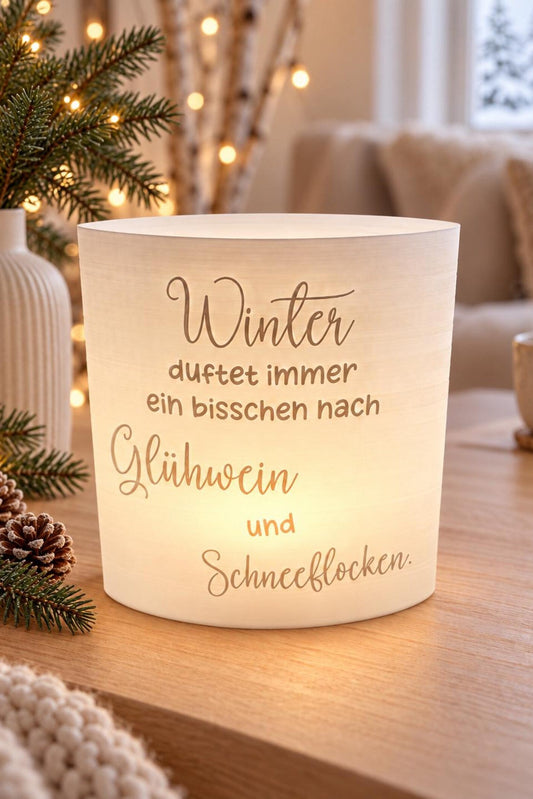 Windlicht - Ellipse - Winter duftet