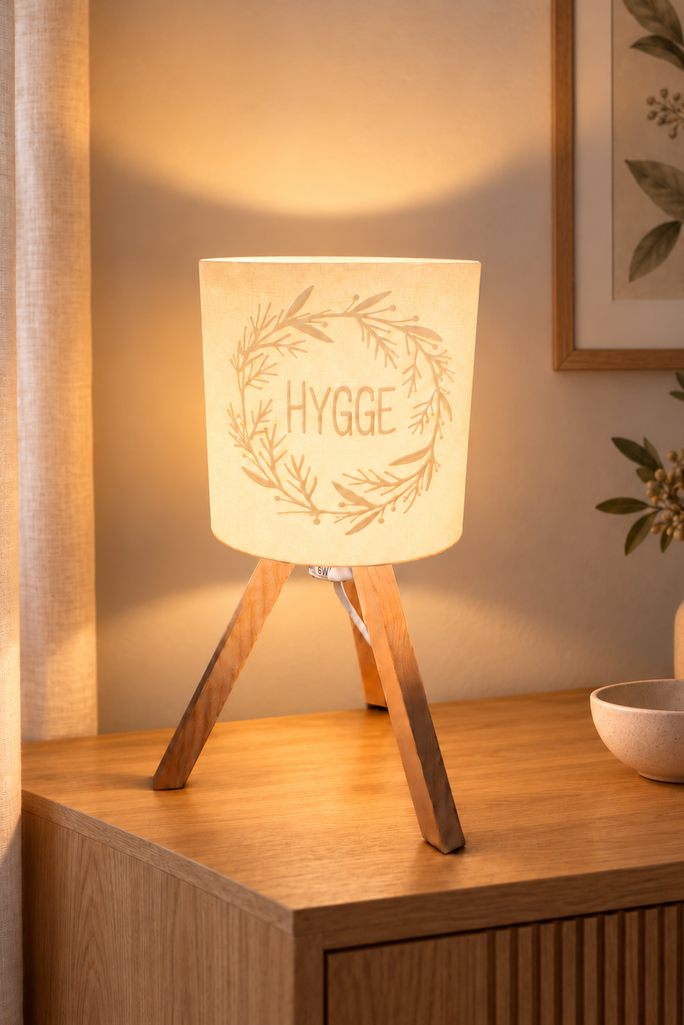 3D-Druckdatei - Lampe - für LED Lampenfassung mit Sockel - Hygge