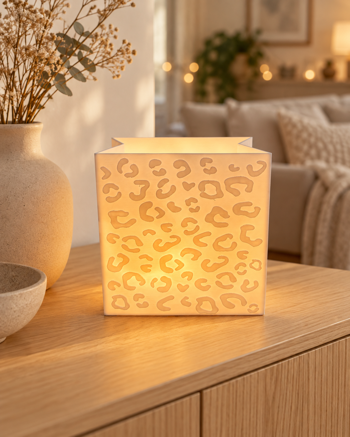 3D-Druckdatei - Windlicht - Papiertüte - Leo in XXL