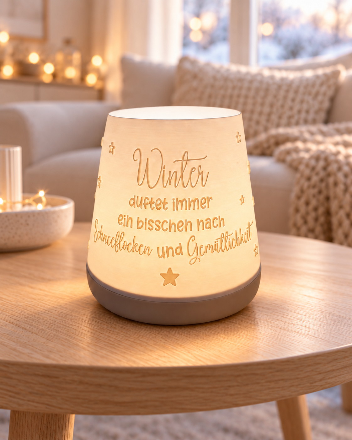 Windlicht - Winter duftet Kegel