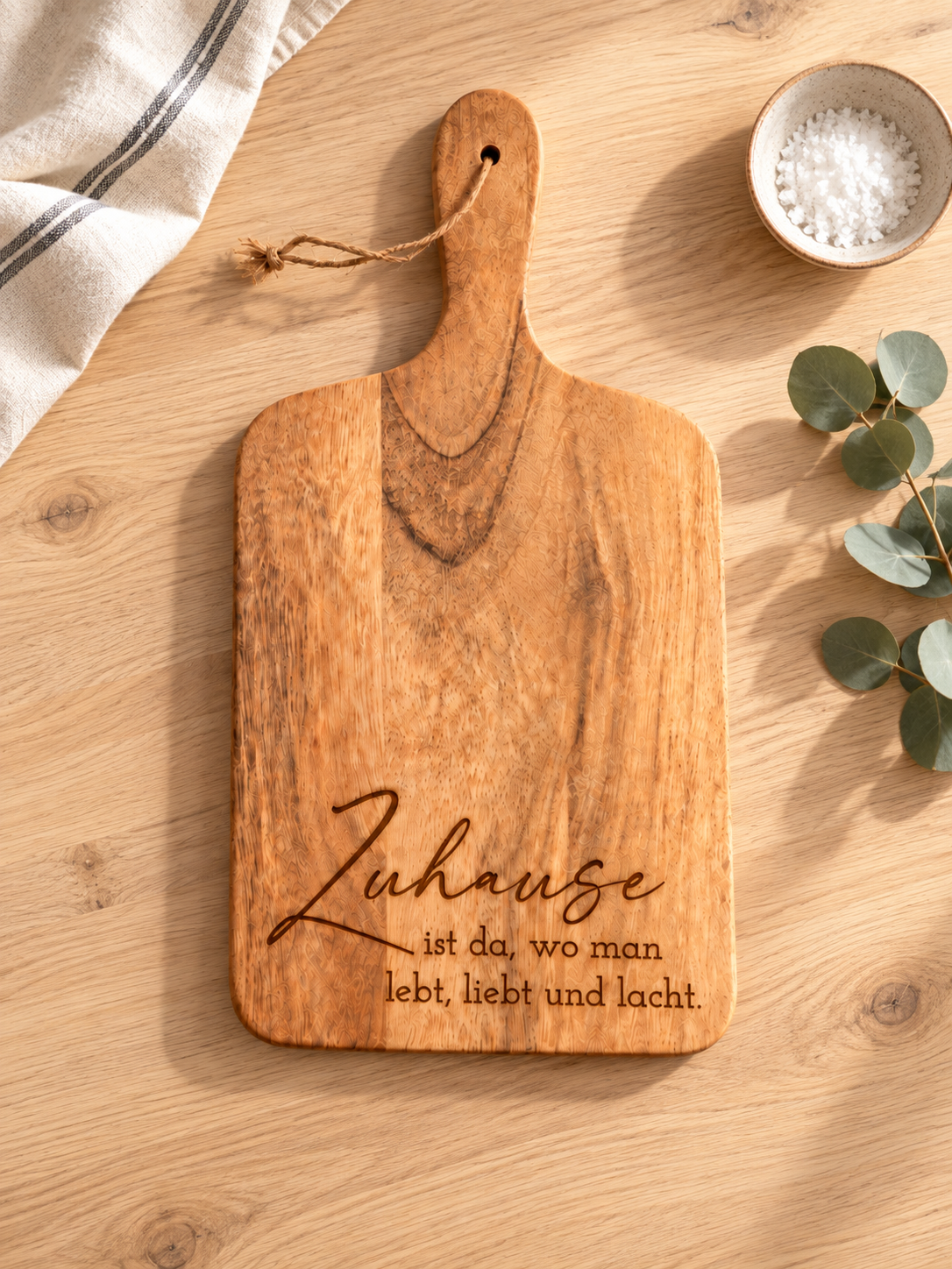 Mangoholzbrett "Zuhause"