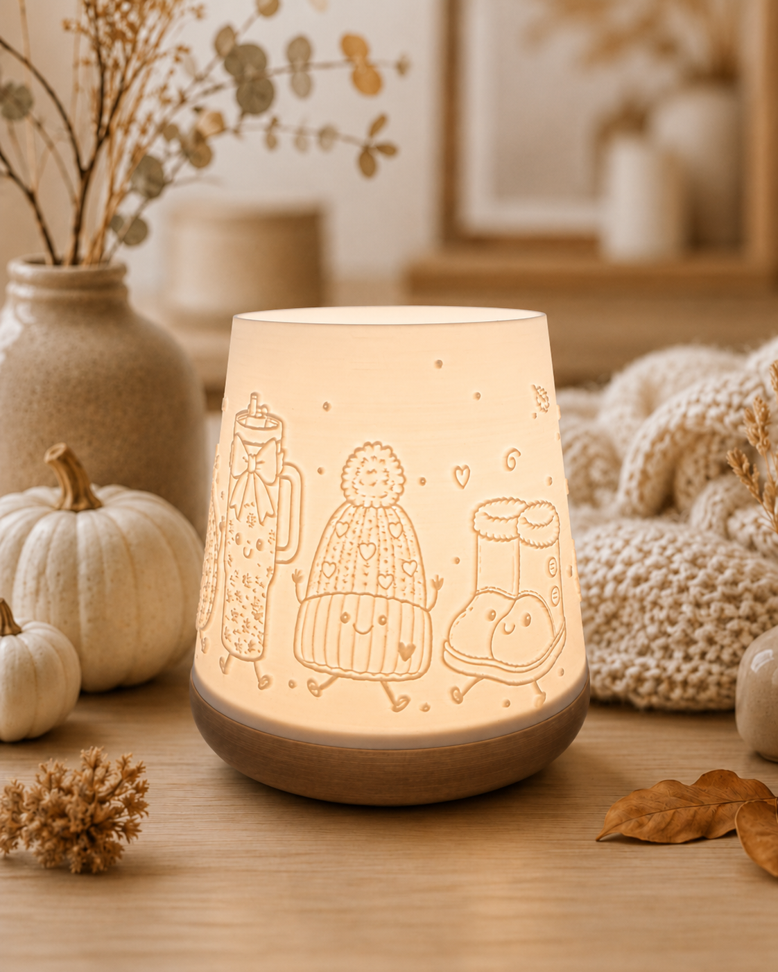 Windlicht - Cozy Herbst Kegel