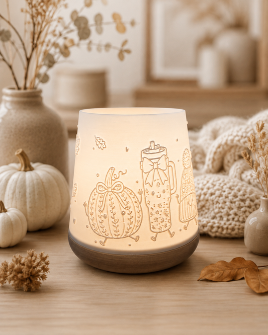 3D-Druckdatei - Windlicht - Cozy Herbst Kegel