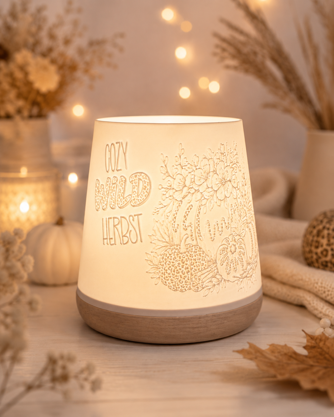 3D-Druckdatei - Windlicht - Cozy Wild Herbst Kegel