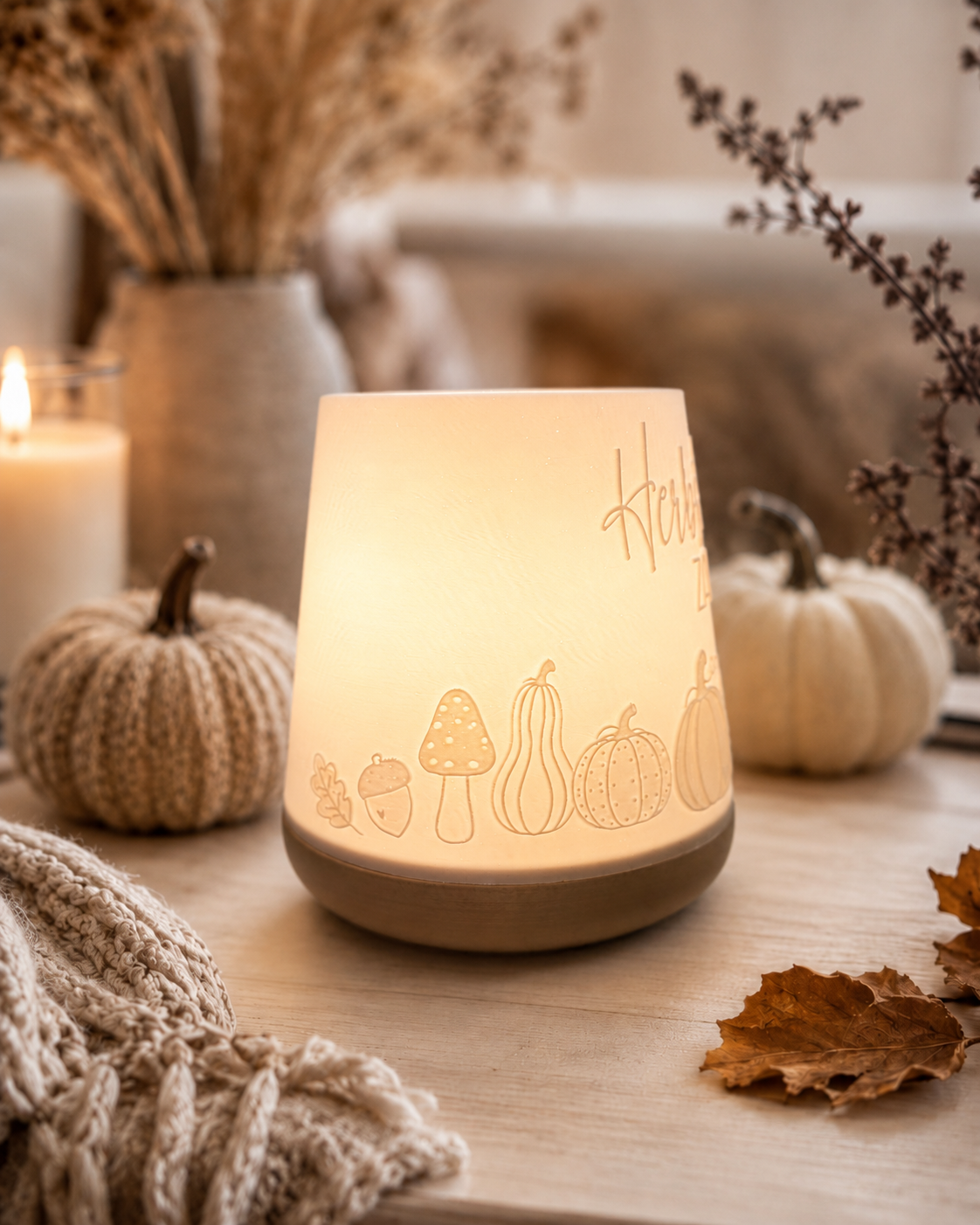 Windlicht - Herbstzauber Kegel