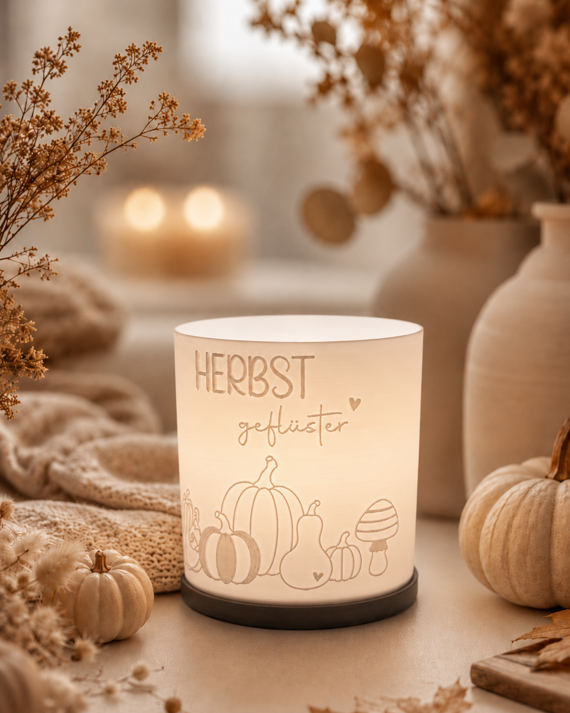 3D-Druckdatei - Windlicht - Herbstgeflüster