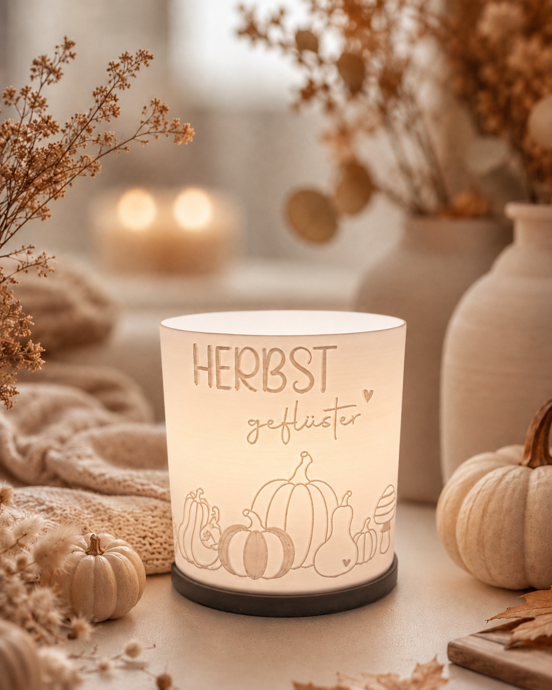 3D-Druckdatei - Windlicht - Herbstgeflüster