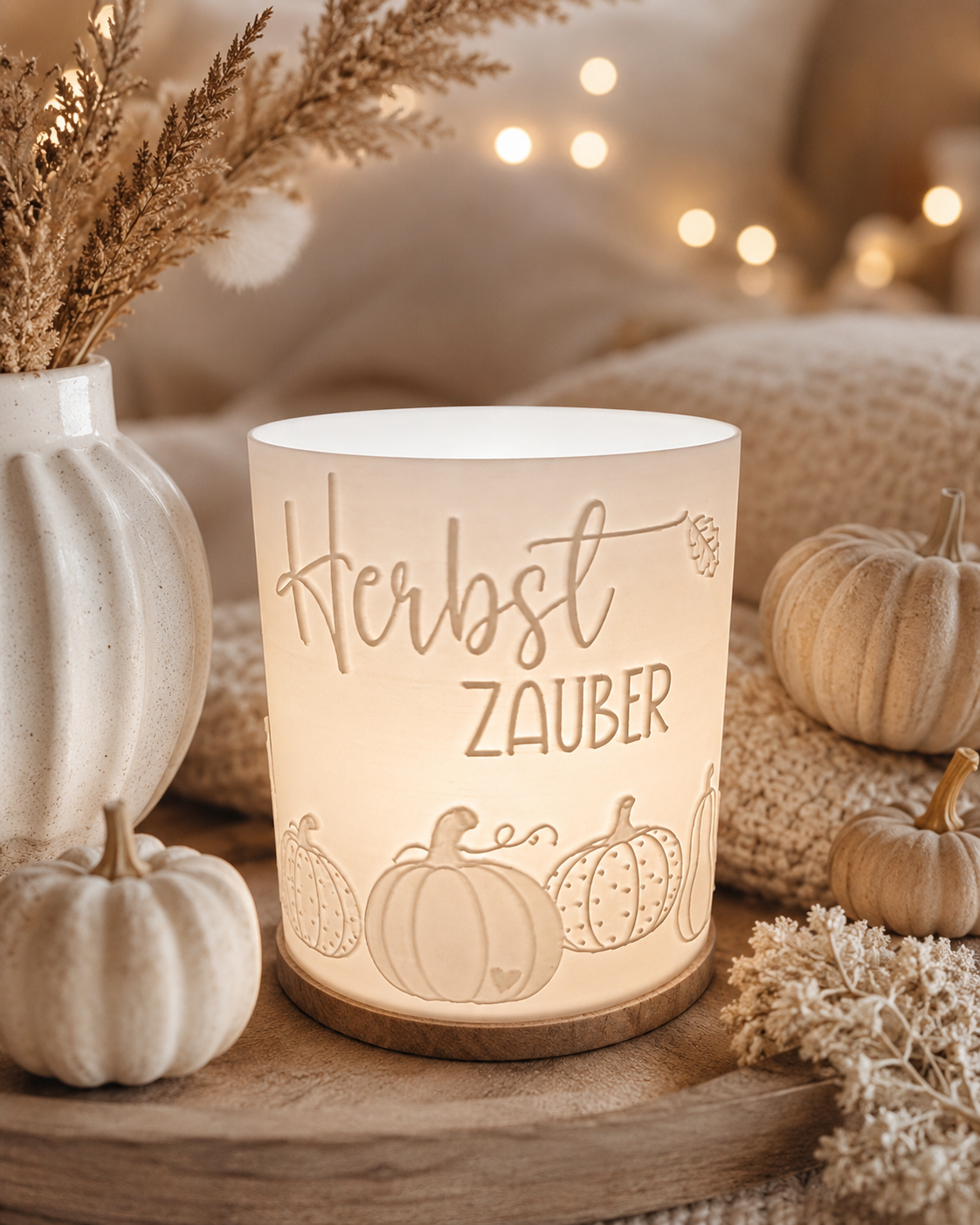 3D-Druckdatei - Windlicht - Herbstzauber gerade