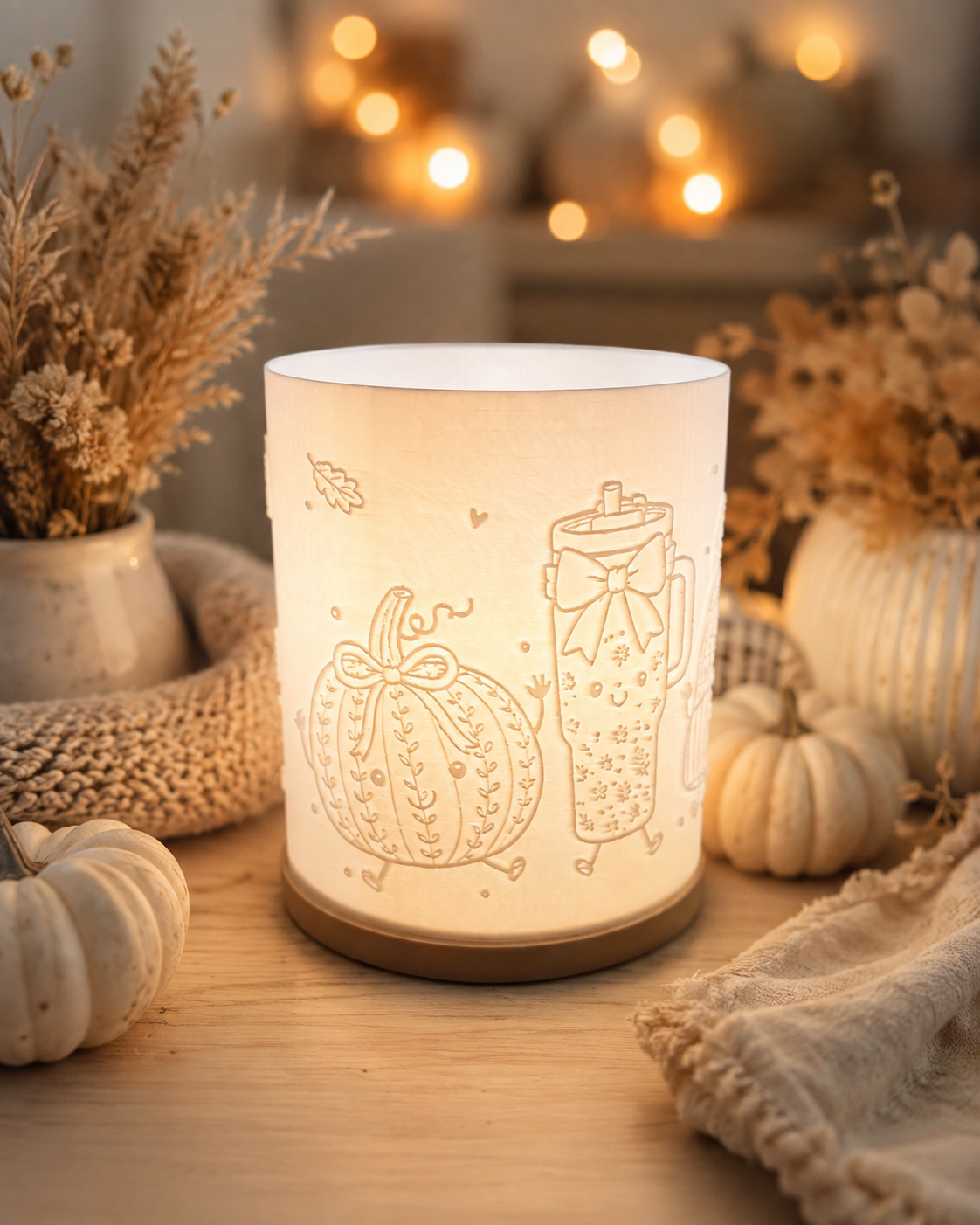 3D-Druckdatei - Windlicht - Cozy Herbst