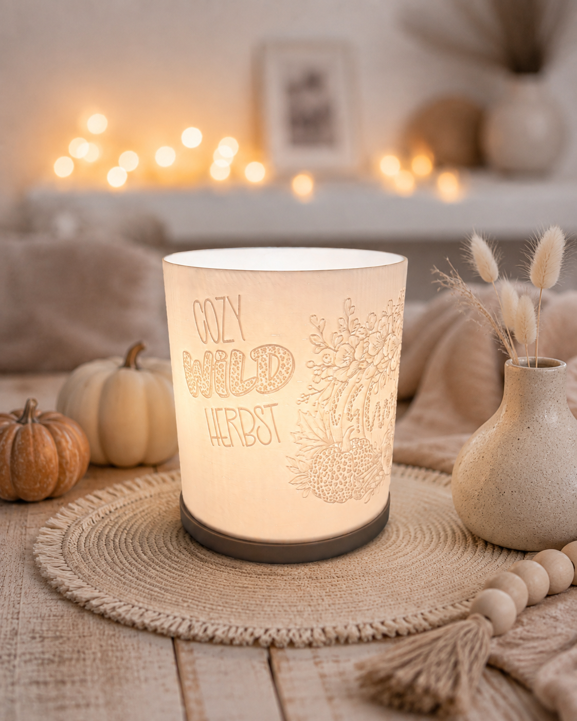 3D-Druckdatei - Windlicht - Cozy Wild Herbst