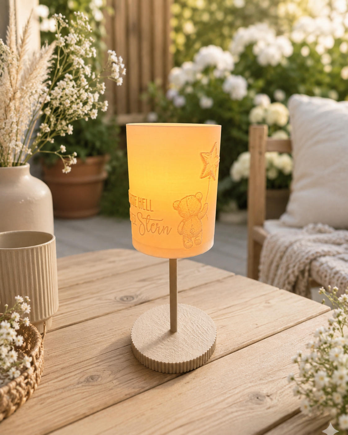 3D-Druckdatei - Windlicht - Sternenkind - STL + 3MF - Deko  Solarlampe - Grabstecker - LED-Licht