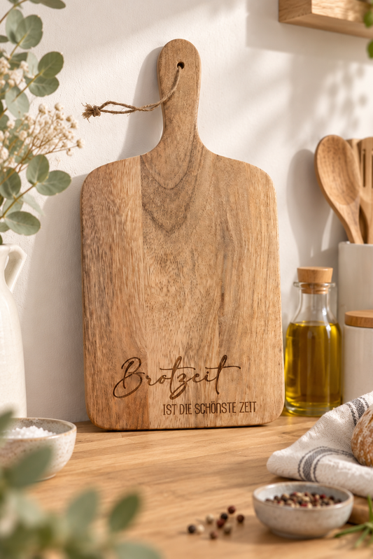 Mangoholzbrett "Brotzeit"