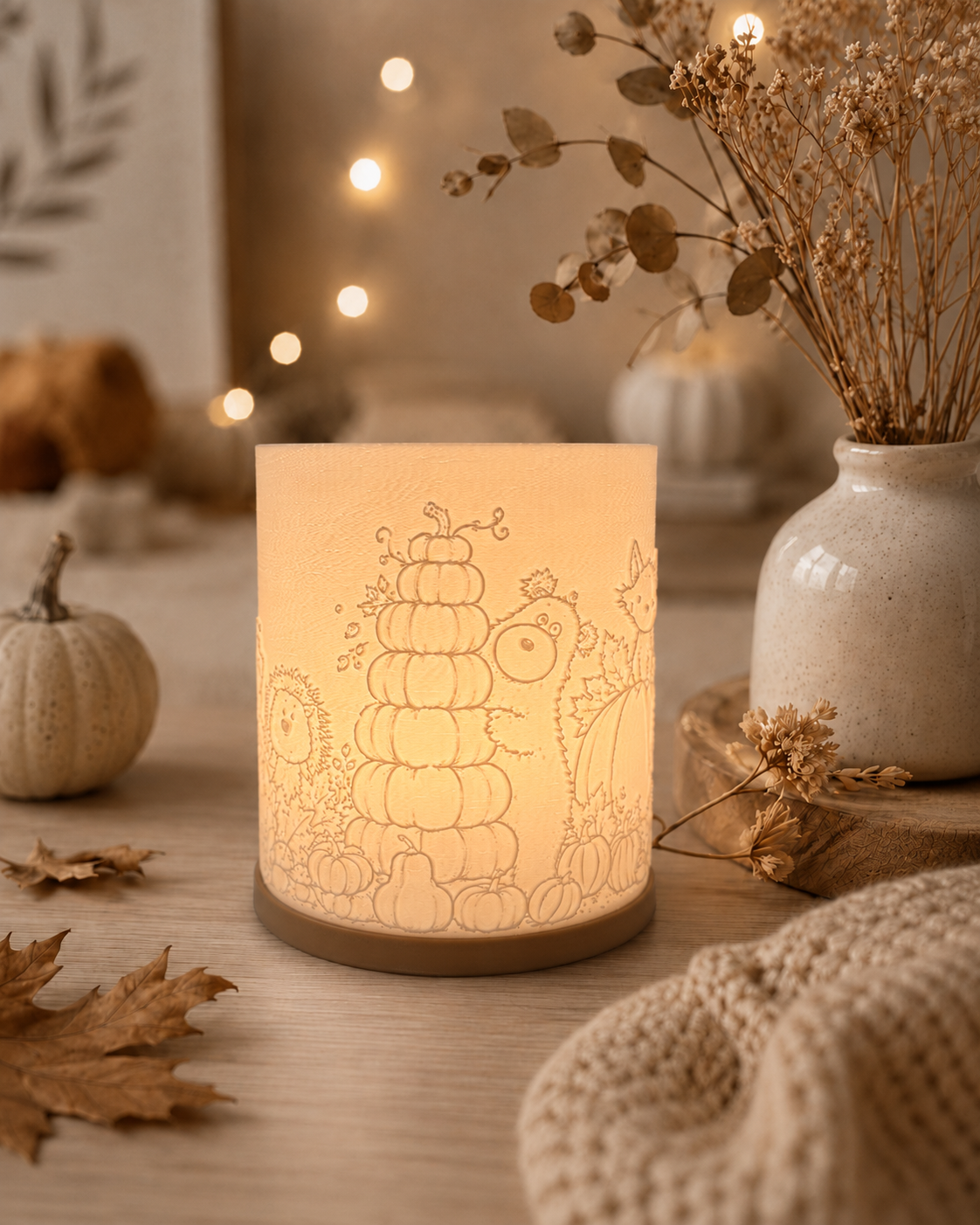 3D-Druckdatei - Windlicht - Herbsttiere