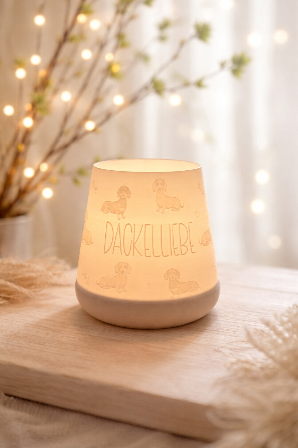3D-Druckdatei - Windlicht - Dackelliebe