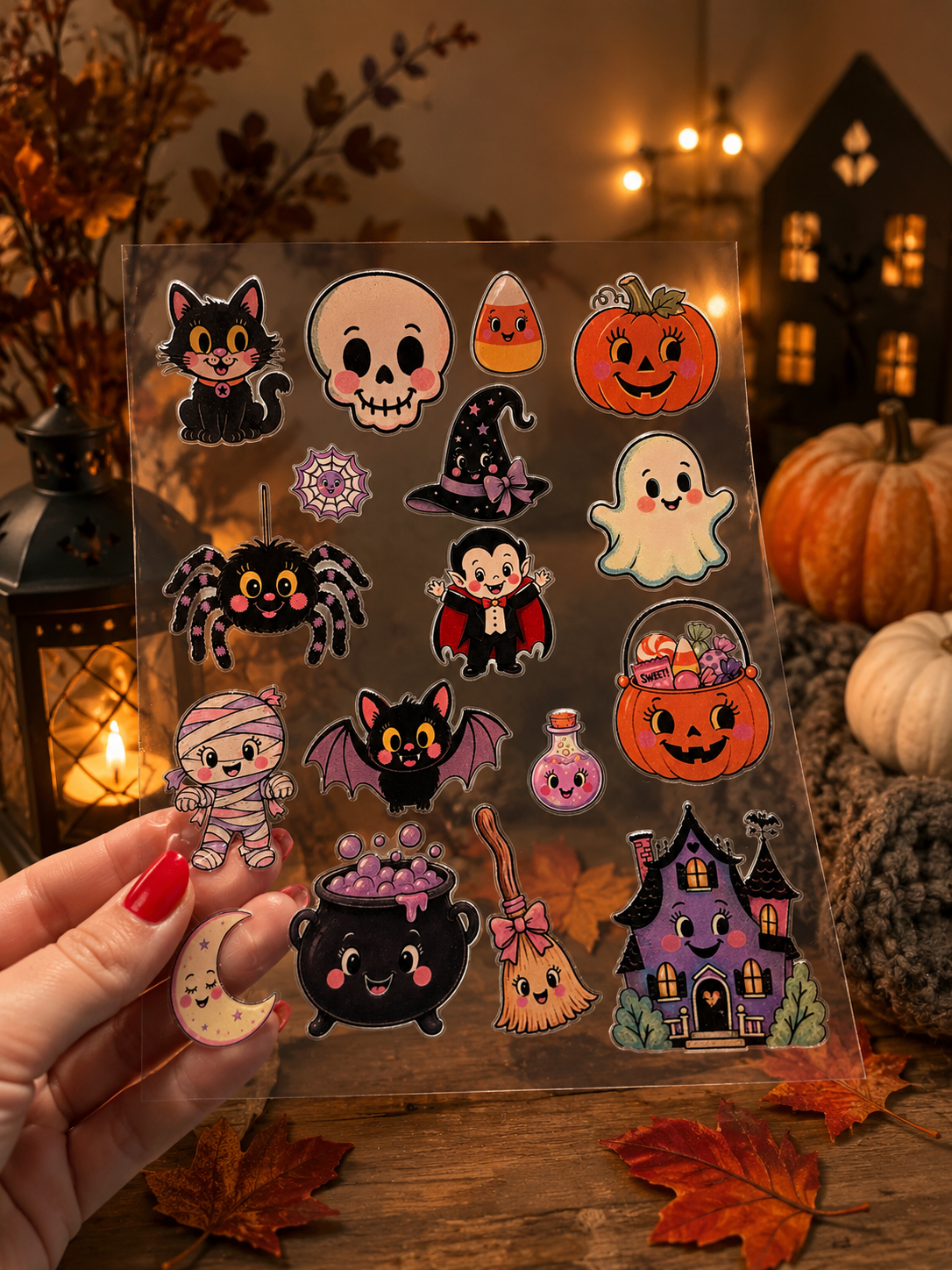 Rub-On Sticker Retro Halloween