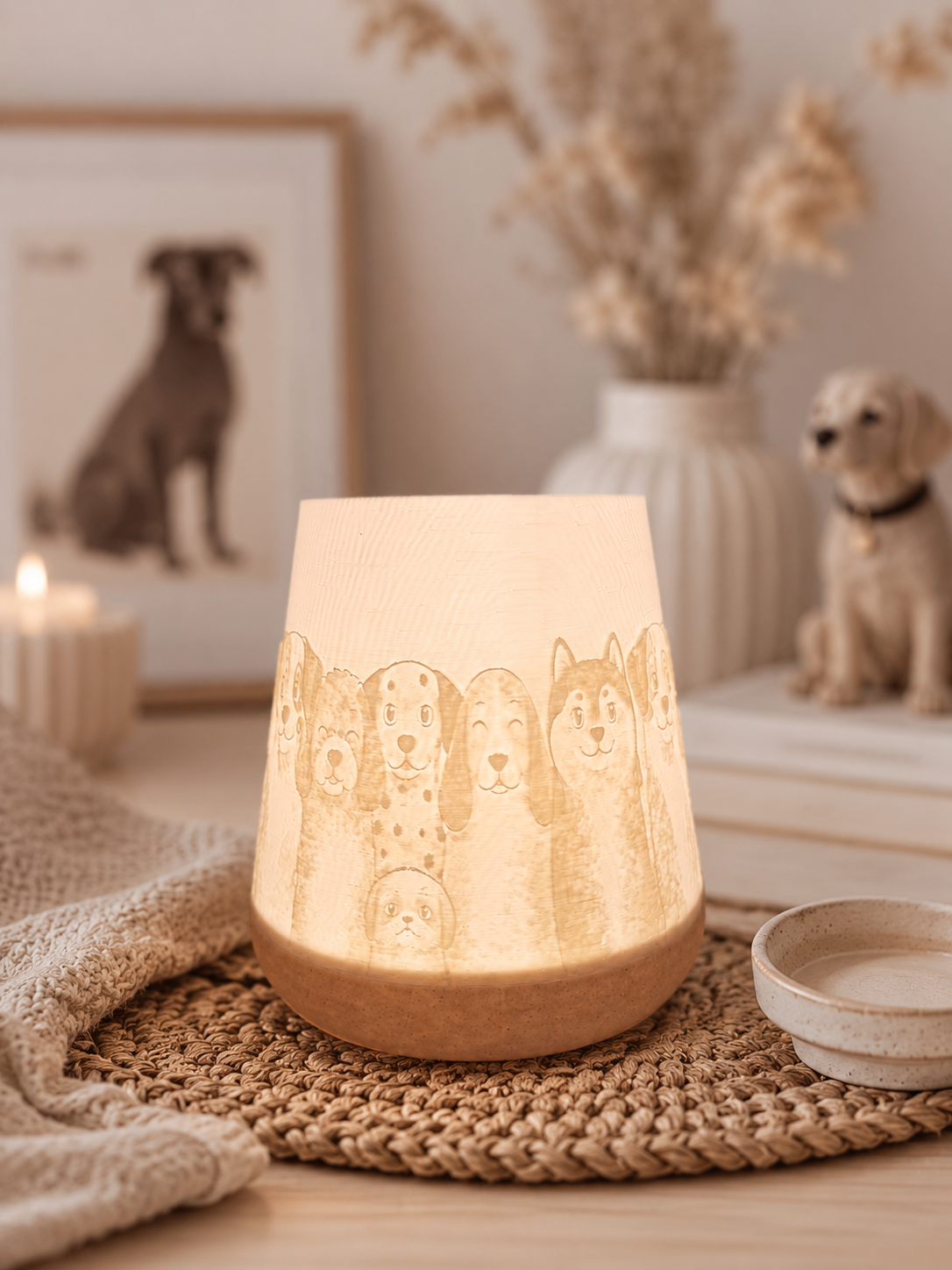 3D-Druckdatei - Windlicht - HUNDE