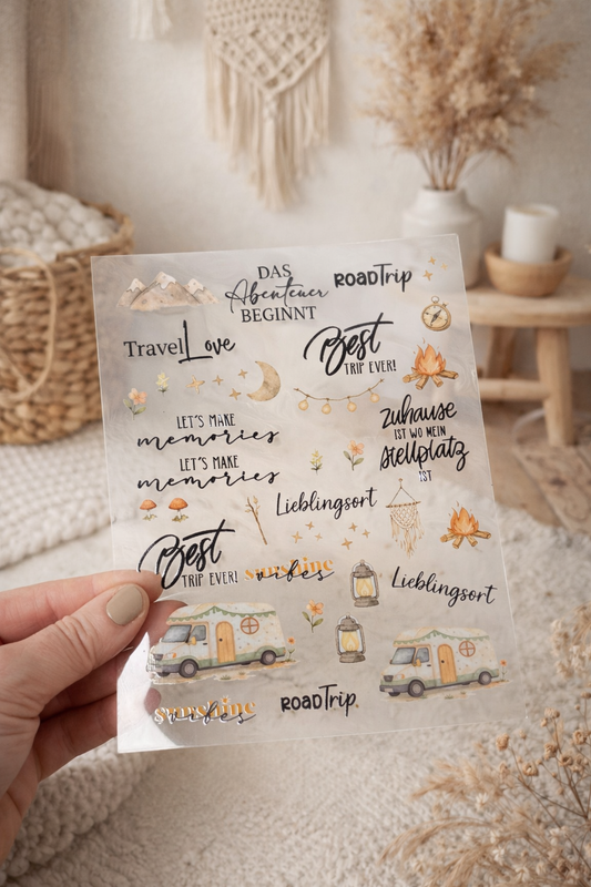 Rub-On Sticker Camping Wohnmobil No.1