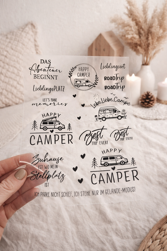 Rub-On Sticker Camping Van No.2