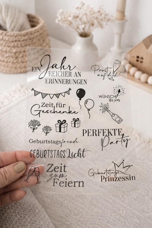 Rub-On Sticker Geburtstag No.2