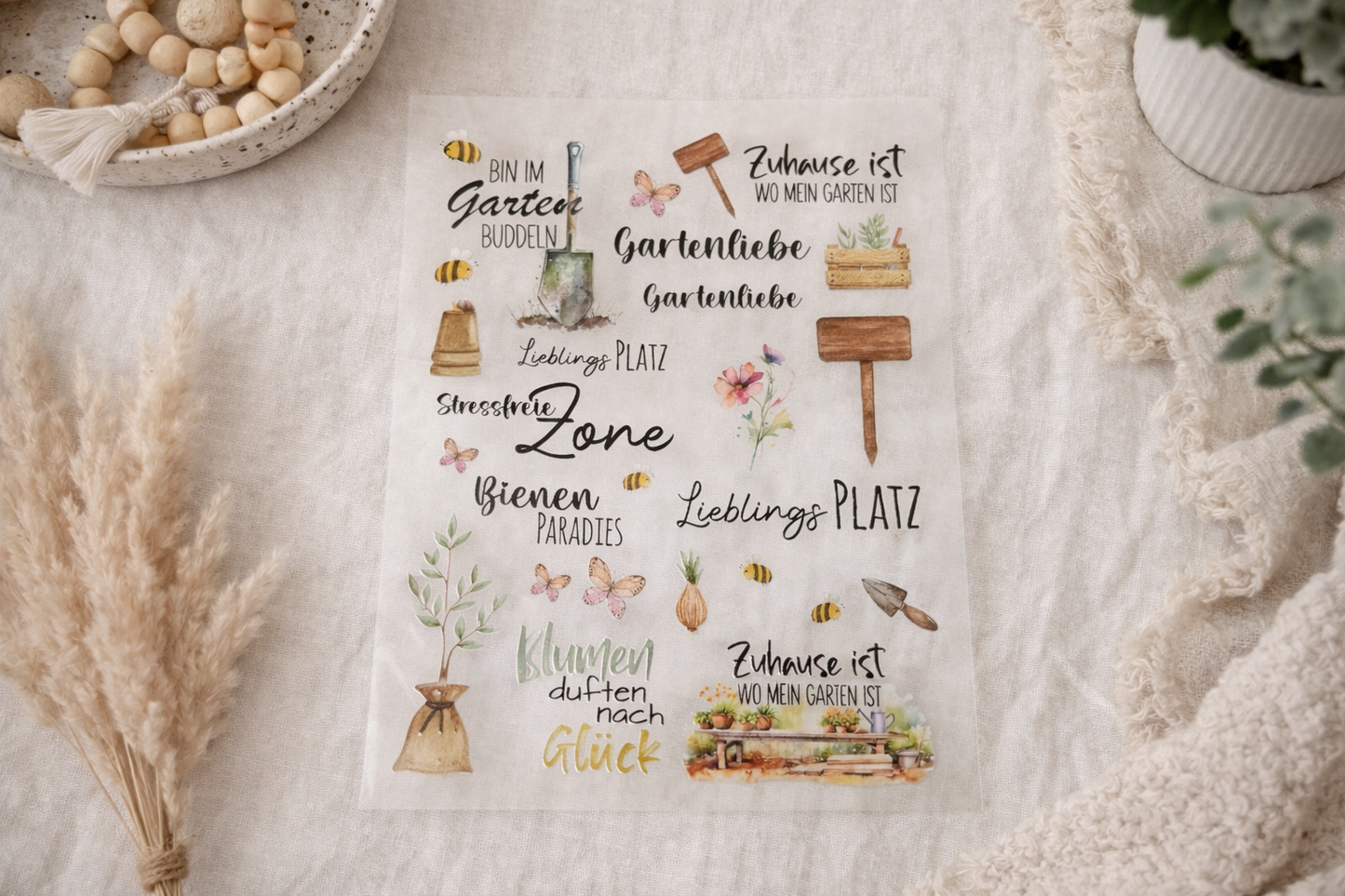 Rub-On Sticker Garten