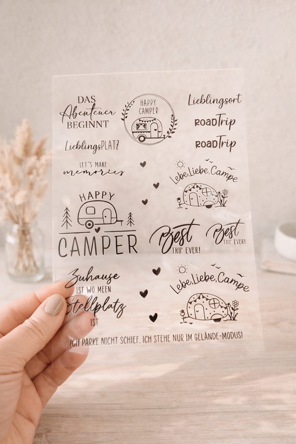 Rub-On Sticker Camping Wohnwagen No.2